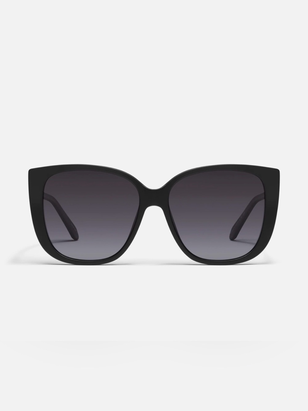 Quay Australia Black Cat-Eye Sunglasses with Gradient Lenses